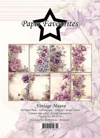 Paper Favourites - Vintage Mauve A6 Paper Pad