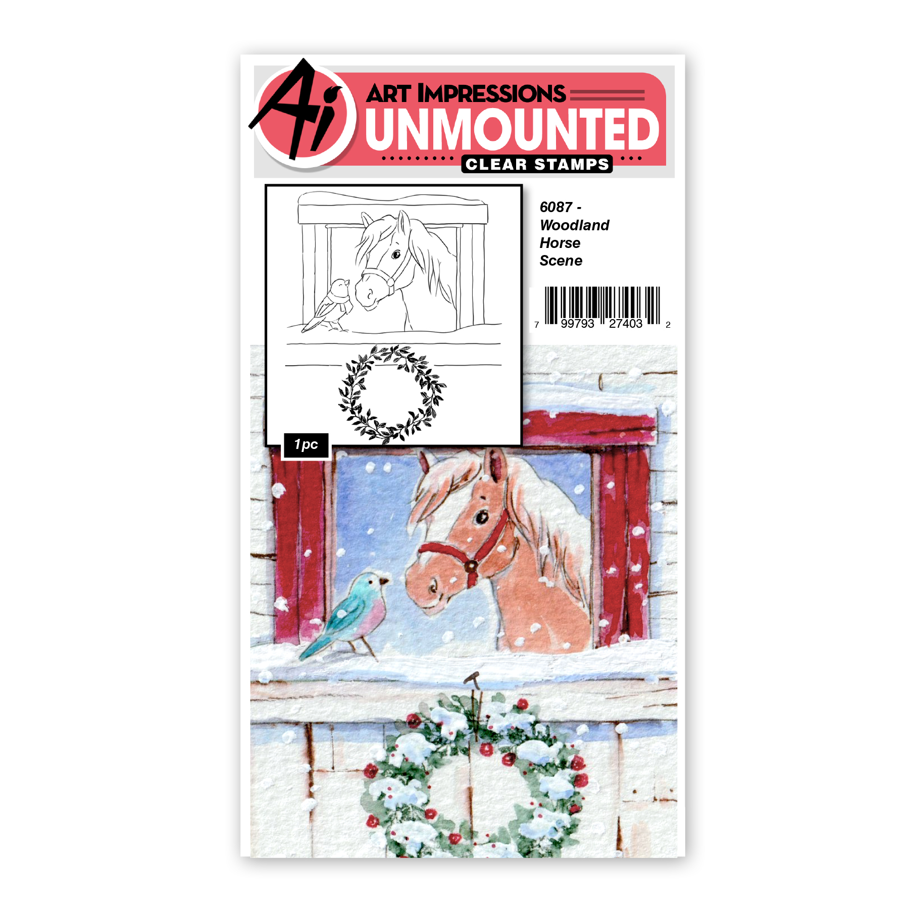 Art Impressions - Woodland Horse Scene