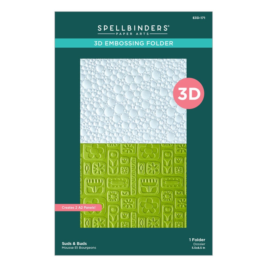 Spellbinders - Shiny New Day 3D Embossing Folder Suds & Buds by Spellbinders