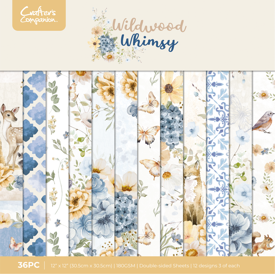 Crafters Companion - Wildwood Whismy 12x12 Inch Paper Pad