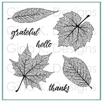 Gina K Designs - STAMPS- Skeleton Leaves MINI