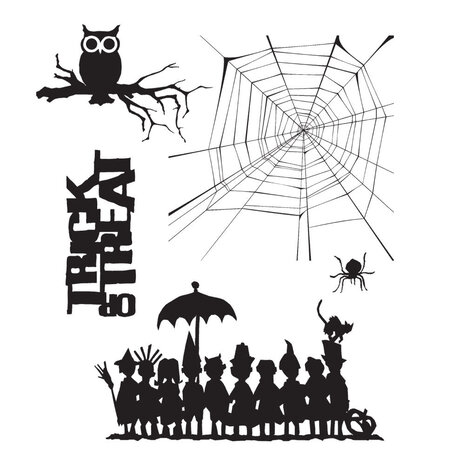 Stampers Anonymous - Halloween Cutouts Tim Holtz Cling Stamps