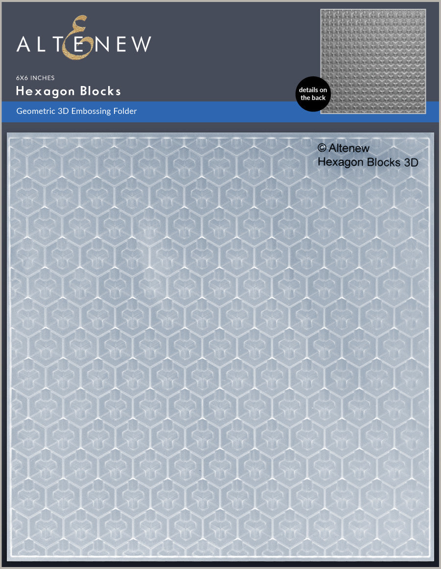Altenew - Hexagon Blocks 3D Embossing Folder  Altenew - Hexagon Blocks 3D Embossing Folder
