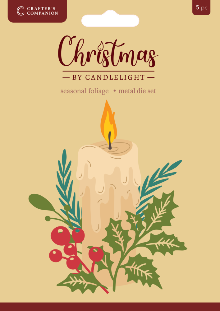 Christmas by Candlelight Metal Die Seasonal Foliage Christmas by Candlelight Metal Die Seasonal Foliage