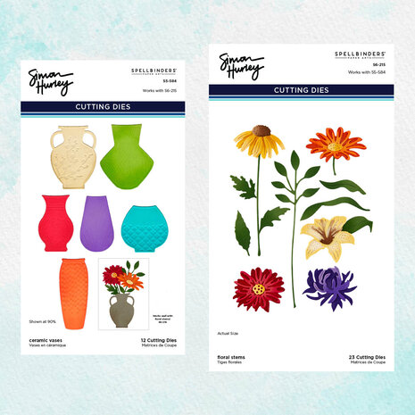 Spellbinders - Floral Stems and Ceramic Vases Die Bundle