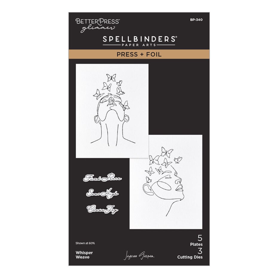 Spellbinders - All My Senses Press + Foil Plate & Die Set Whisper Weave