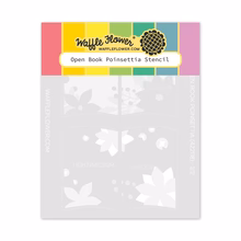 Waffle Flower - Open Book Poinsettia Stencil Waffle Flower - Open Book Poinsettia Stencil