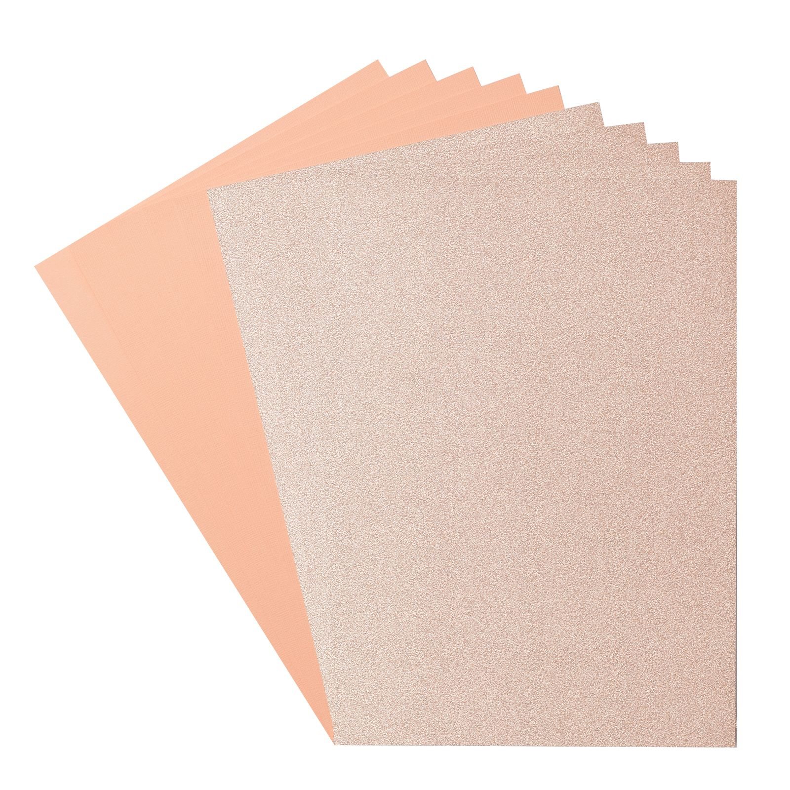 Florence • Glitzerpapier und Tonkarton Set A4 Champagne/Sorbet 10