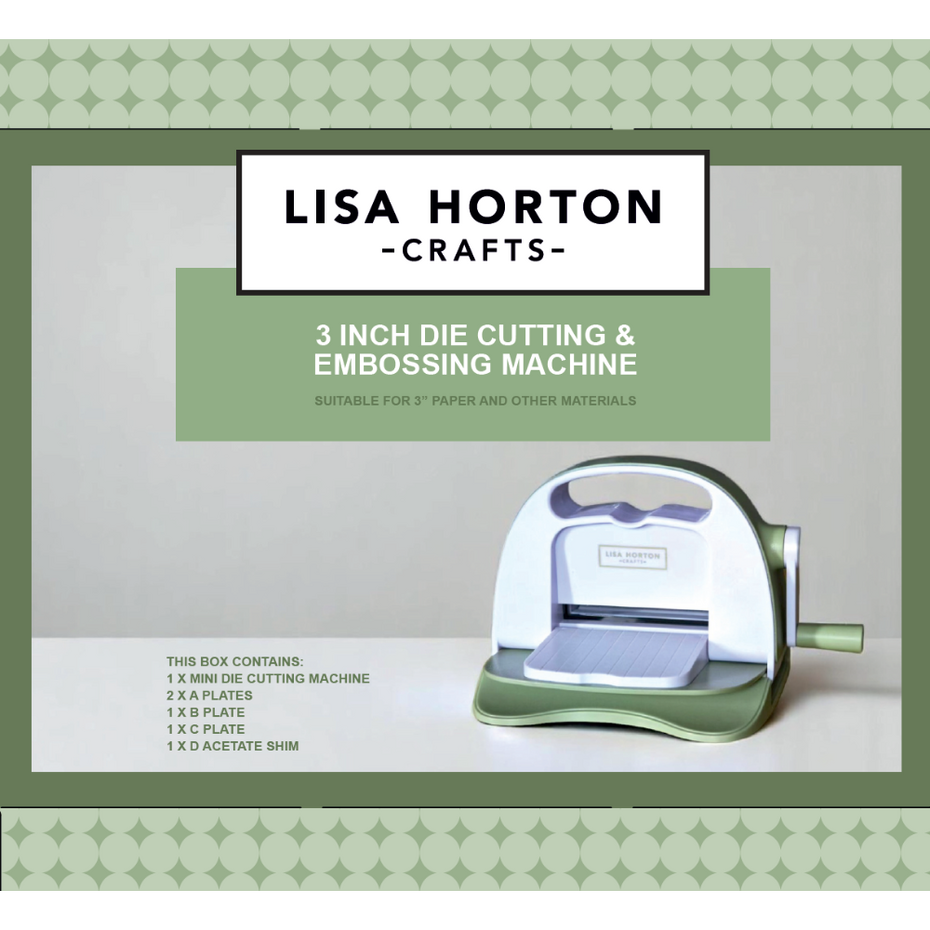 Lisa Horton Crafts - 3 Inch Die Cutting & Embossing Machine + Plates