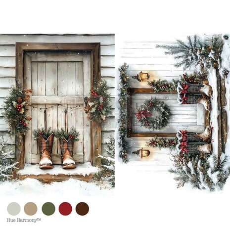Re-Design - Plaid & Pine A4 Decoupage Fiber