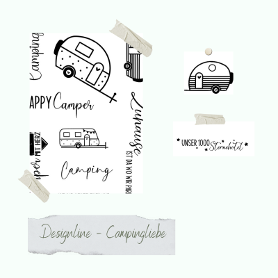 Creative Depot -   Stempelset - Designline - Campingliebe 