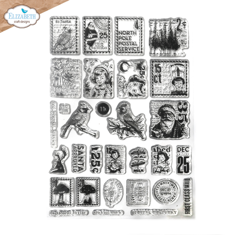 Elizabeth Craft  - Winter Bliss Stamps December Postage Stamps Elizabeth Craft  - Winter Bliss Stamps December Postage Stamps