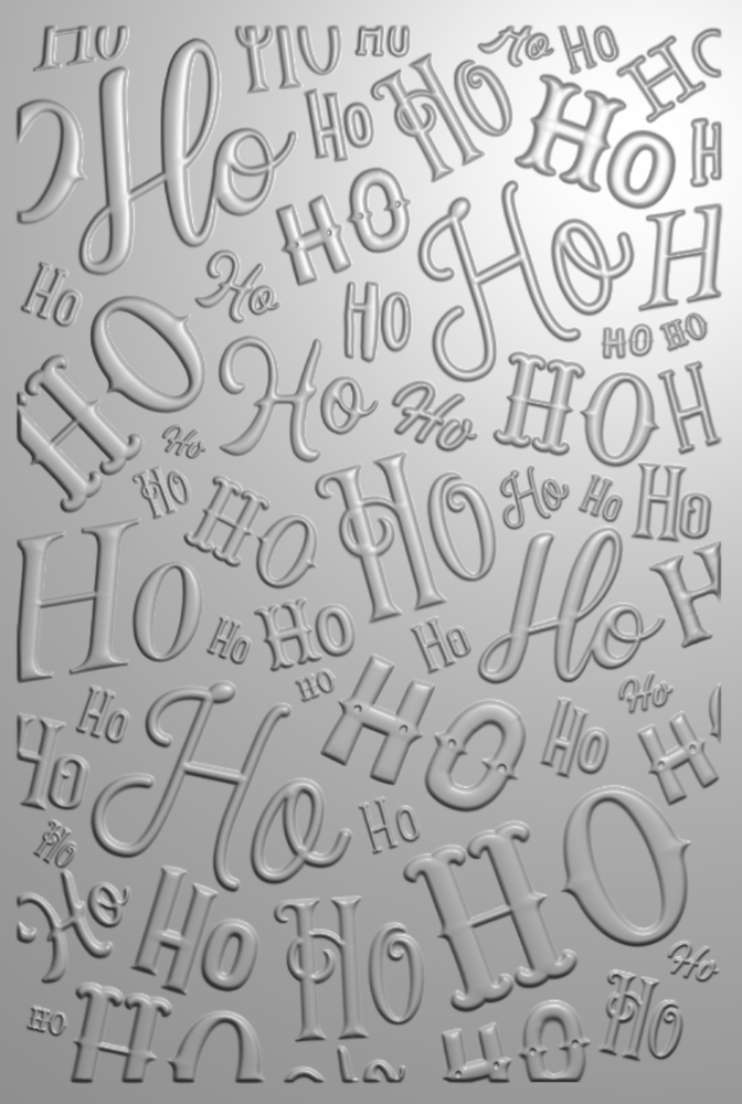 Retro Christmas 3D Embossing Folder Ho Ho Ho Retro Christmas 3D Embossing Folder Ho Ho Ho