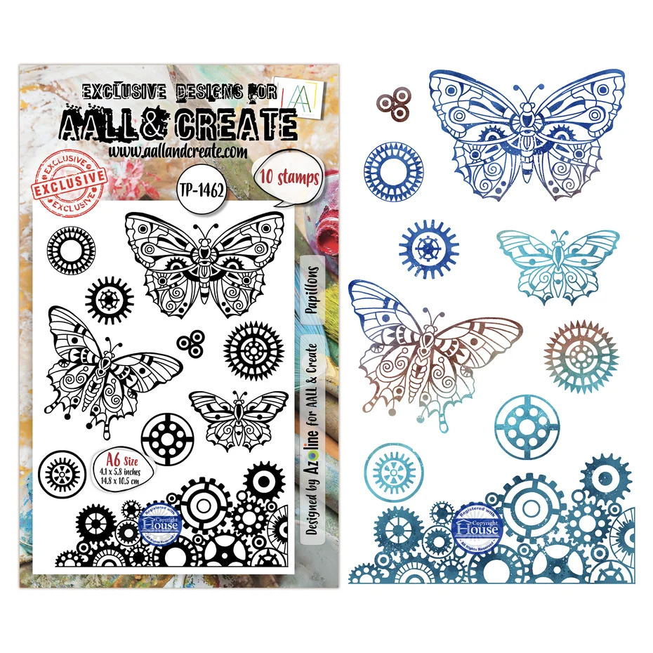 AALL & Create - Cercle De Couleurs A6 Stamp Sets Papillons by Azoline