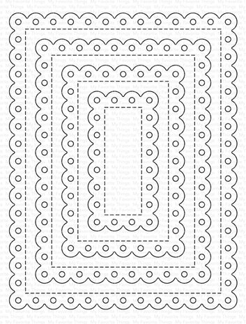 My Favorite Things - Stitched Eyelet Lace Rectangle STAX Die-namics My Favorite Things - Stitched Eyelet Lace Rectangle STAX Die-namics
