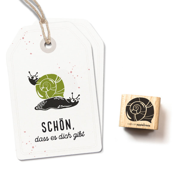 Cat on Appletrees - Stempel Schneckenhaus 3