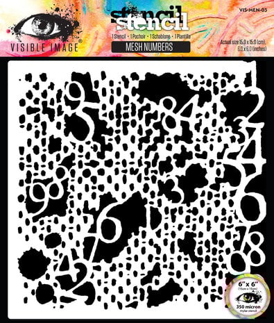 Visible Image - Tomorrow's Memories 6x6 Inch Stencil Mesh Numbers