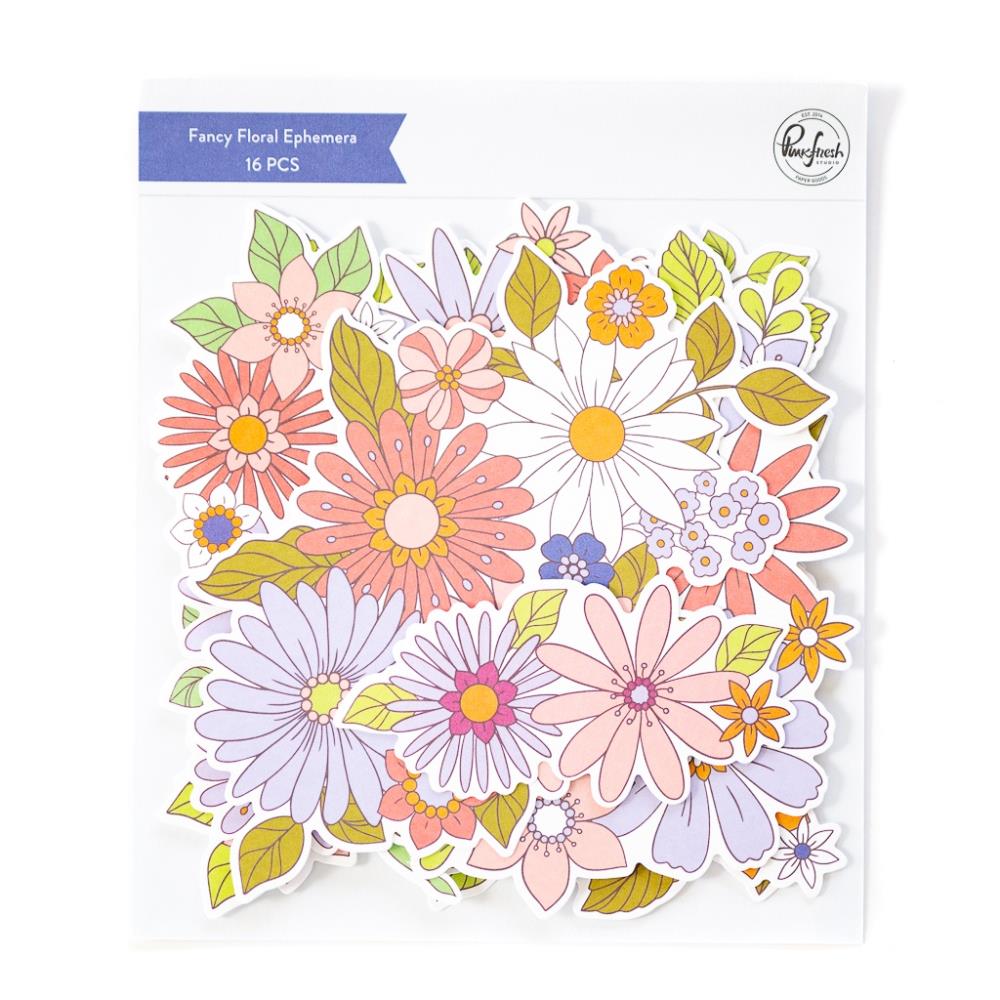 Pinkfresh Cardstock Die-Cuts Ephemera Pack - Fancy Floral 