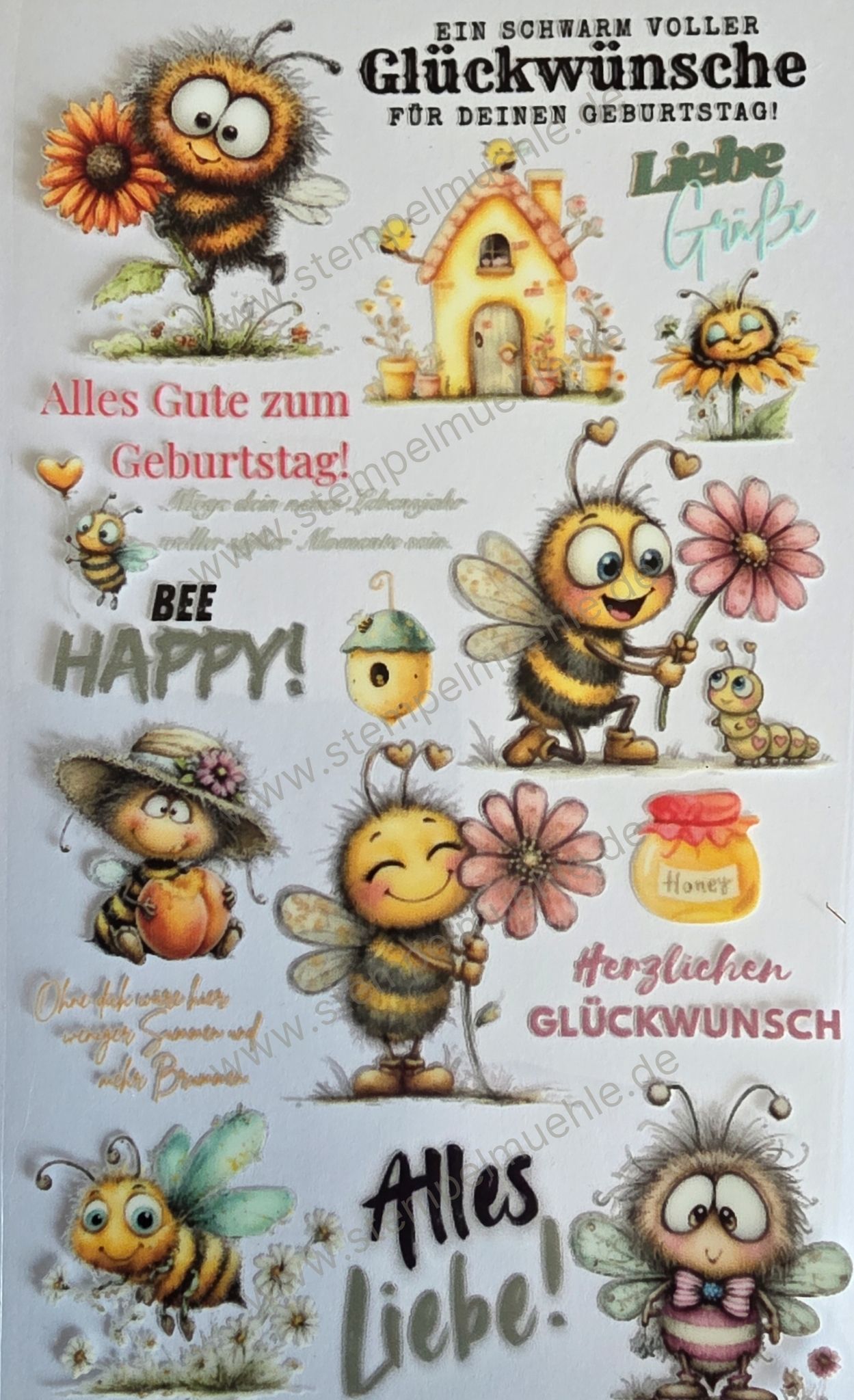Stempelmühle - UV DTF Rub-On Aufkleber - BEE
