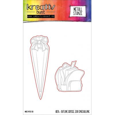 kreativbunt - Grüße zur Einschulung Outline-Stanzschablonen kreativbunt - Grüße zur Einschulung Outline-Stanzschablonen