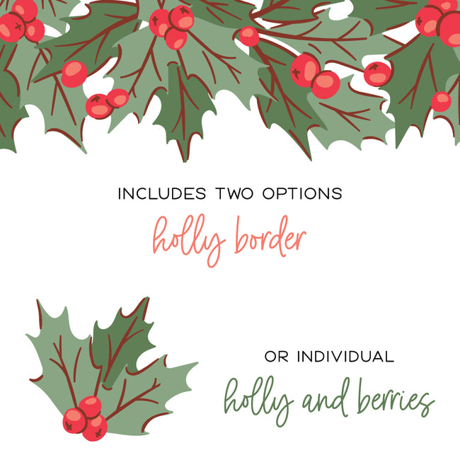 Honey Bee - Holly Border - Set Of 2 Coordinating Stencils