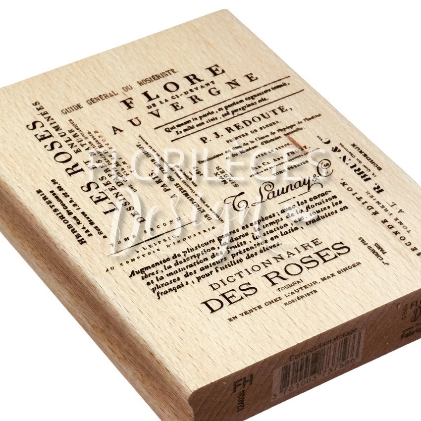 Florilèges Design - TAMPON BOIS COMPOSITION VINTAGE Florilèges Design - TAMPON BOIS COMPOSITION VINTAGE