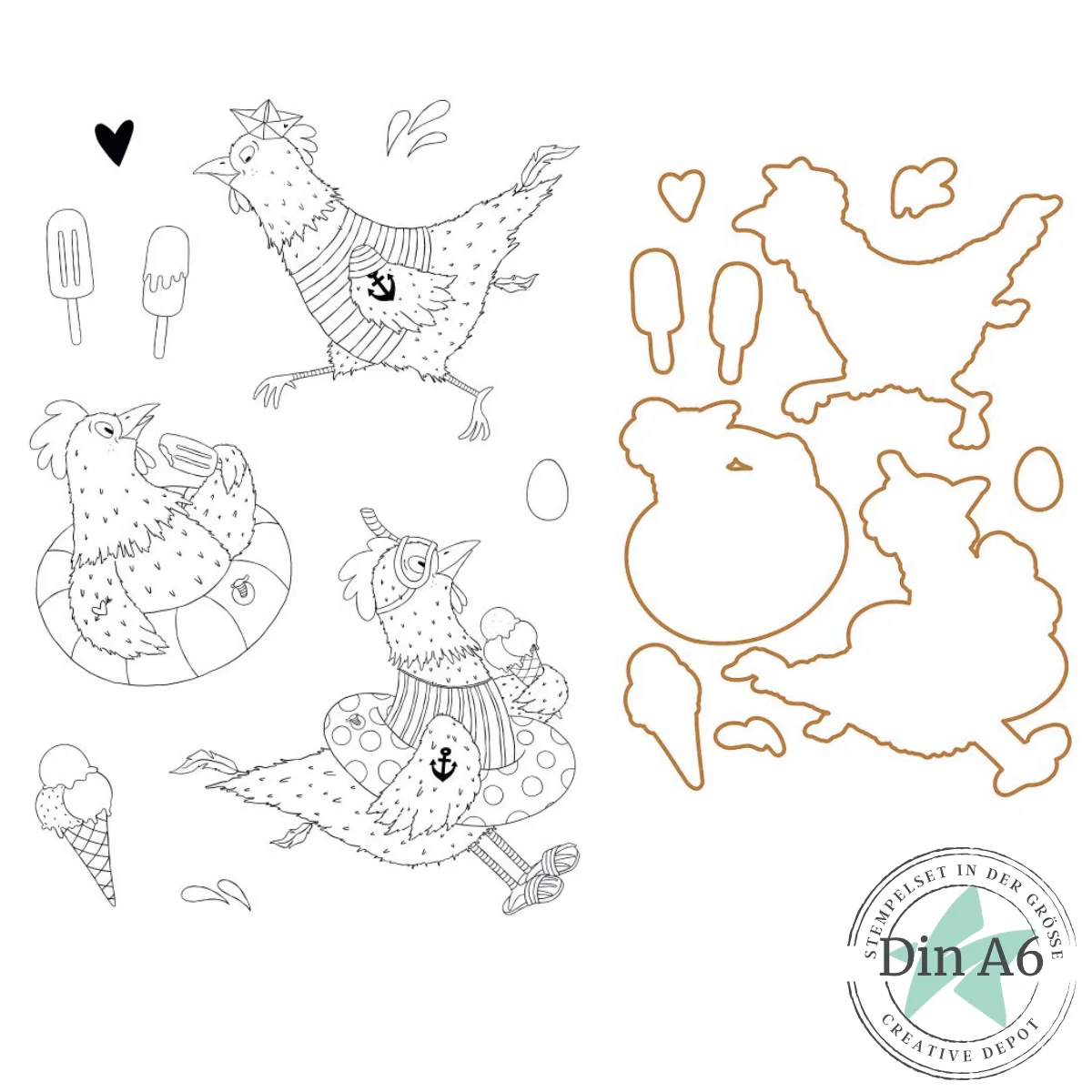 Creative Depot - Bundle - Sommerhühner