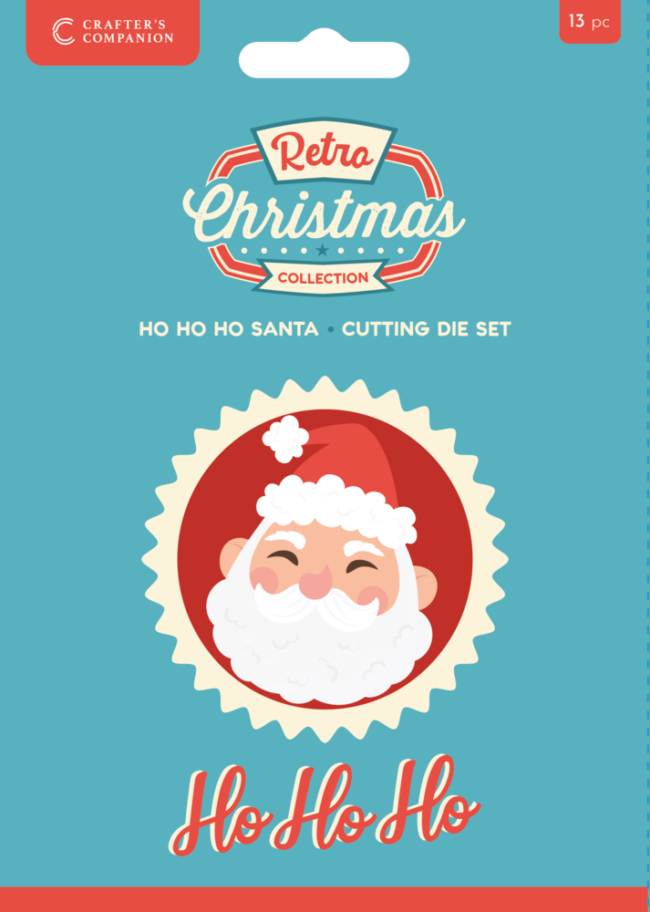 Retro Christmas Metal Die Set Ho Ho Ho Santa Retro Christmas Metal Die Set Ho Ho Ho Santa