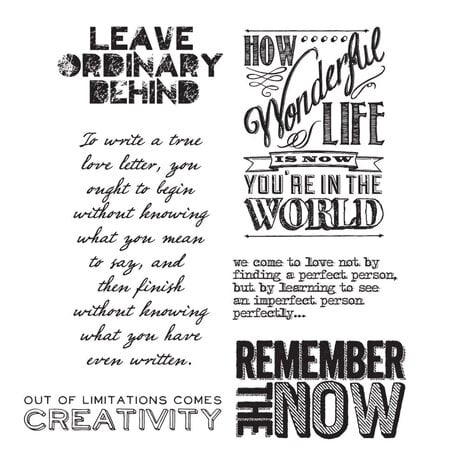 Stampers Anonymous - Random Quotes Tim Holtz Cling Stamps