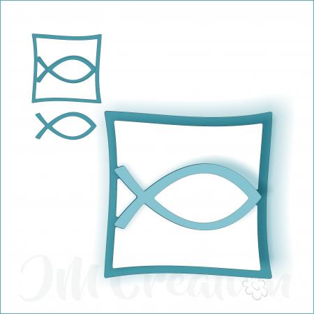 JM Creation - Stanzschablone - Fisch im Rahmen