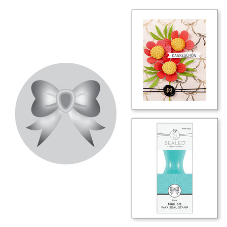 Spellbinders - Bow Mini 3D Wax Seal from the Mini Wax Seals Collection Spellbinders - Bow Mini 3D Wax Seal from the Mini Wax Seals Collection