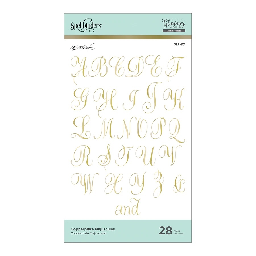 Spellbinders Copperplate Majuscules Hot Foil Plate