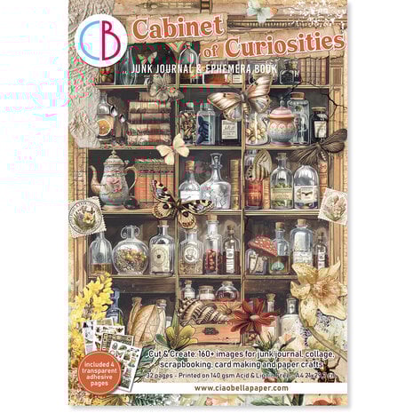 Ciao Bella - Cabinet of Curiosities A4 Junk Journal Ephemera Book (32pcs) Ciao Bella - Cabinet of Curiosities A4 Junk Journal Ephemera Book (32pcs)