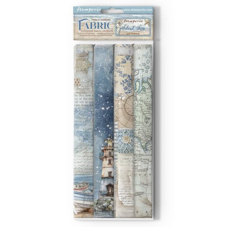 Stamperia - Silent Sea 12x12 Inch Fabric Sheet (4pcs) Stamperia - Silent Sea 12x12 Inch Fabric Sheet (4pcs)