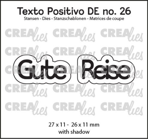 Crealies -Texto Positivo Dies German Gute Reise