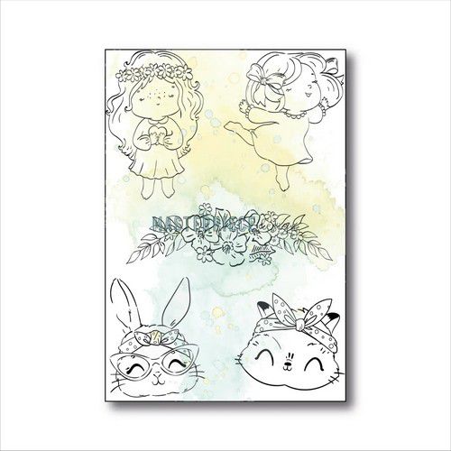 Masterpiece Clear Stampset - Cute Elements 4x6
