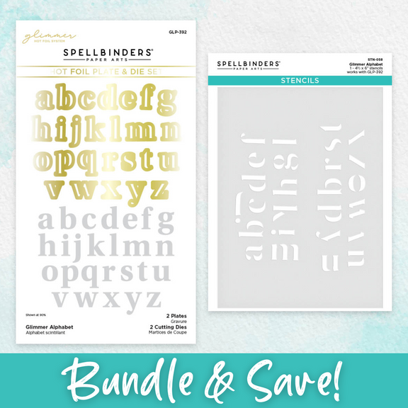 Spellbinders - Glimmer Alphabet Bundle from the Sealed for Summer Collection