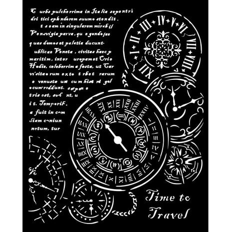 Stamperia -  Venice City of Art Thick Stencil 20x25cm Time to Travel