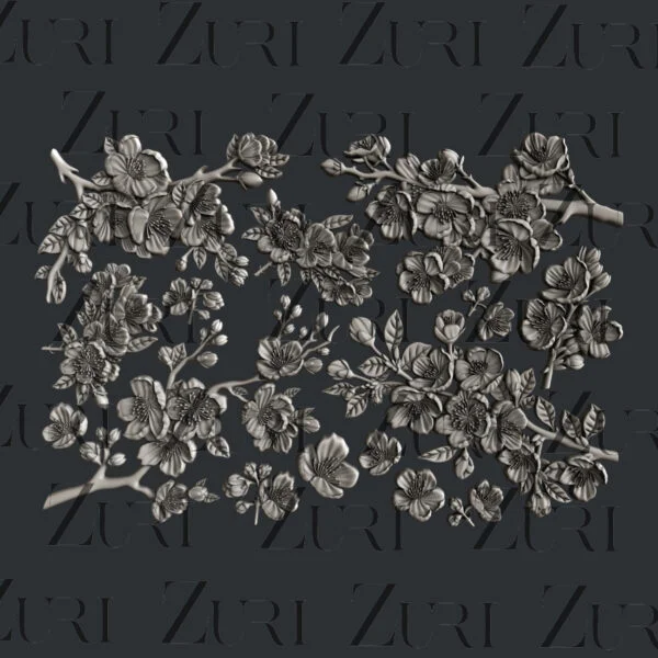 Zuri - Cherry Blossom Set 1 (Large) – silicone mold by Zuri Designs Zuri - Cherry Blossom Set 1 (Large) – silicone mold by Zuri Designs