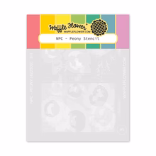 Waffle Flower - Nesting Postage Collage Peony Stencil