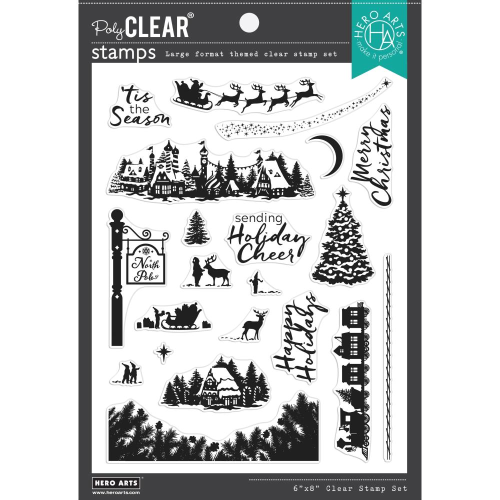 Hero Arts Clear Stamps 6"X8" -  North Pole Scenics  Hero Arts Clear Stamps 6"X8" -  North Pole Scenics
