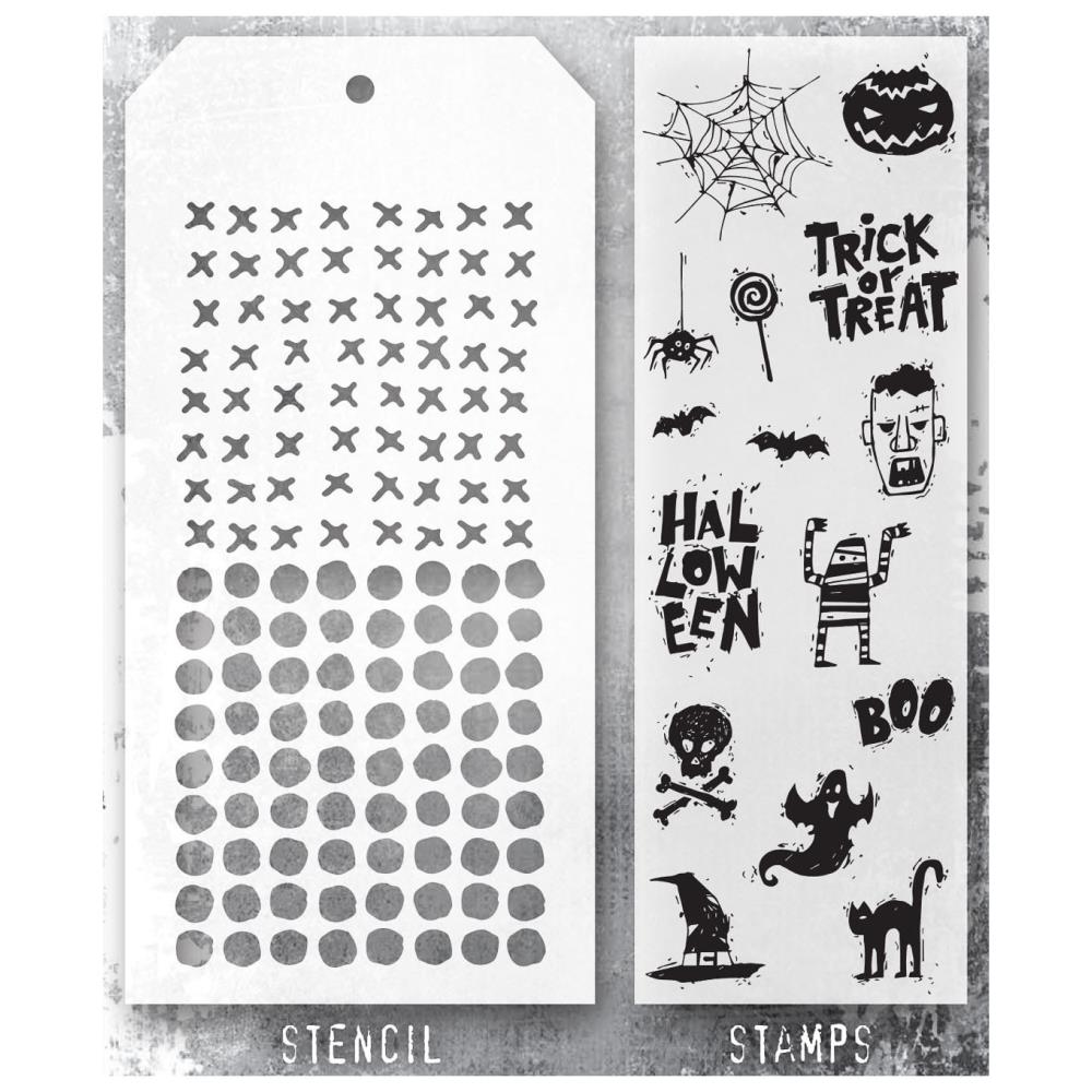Tim Holtz Mixed-Media Stamps & Stencil Set -   Set #47