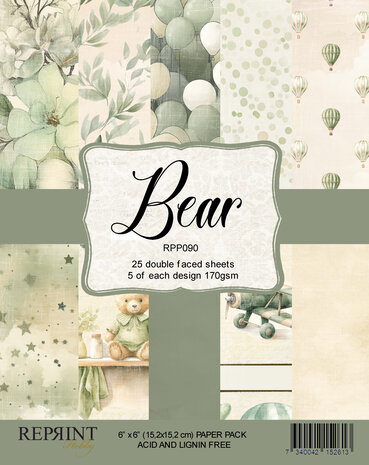 Reprint - Bear 6x6 Inch Paper Pack