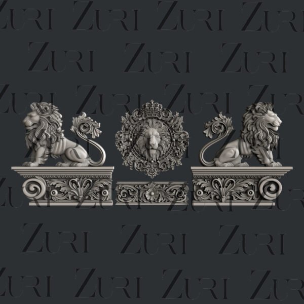 Zuri - Baroque Lions Silicone Mold by Zuri Designs Inc