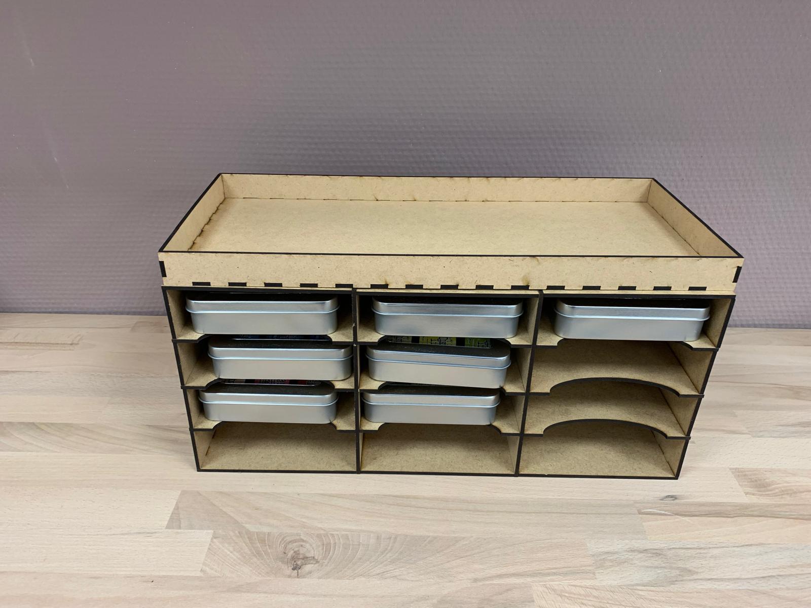 Aufsatz für Stempelkissenregal Tiefe 170 mm  Aufsatz für Stempelkissenregal Tiefe 170 mm