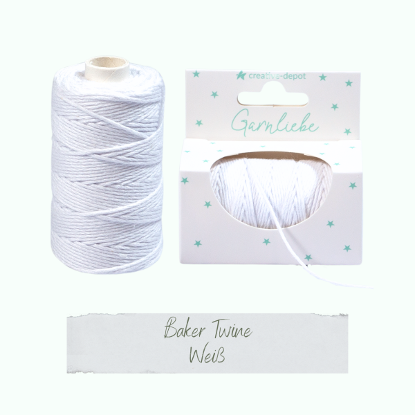 Creative Depot -  Baker Twine - Weiß - Garnliebe 