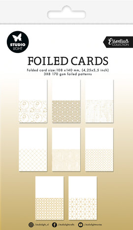 Studio Light - Foiled Cards Folded w/ Gold Foil Essentials nr.35