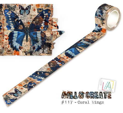 AALL and Create - Washi Tape 25mm 10m Coral Wings AALL and Create - Washi Tape 25mm 10m Coral Wings