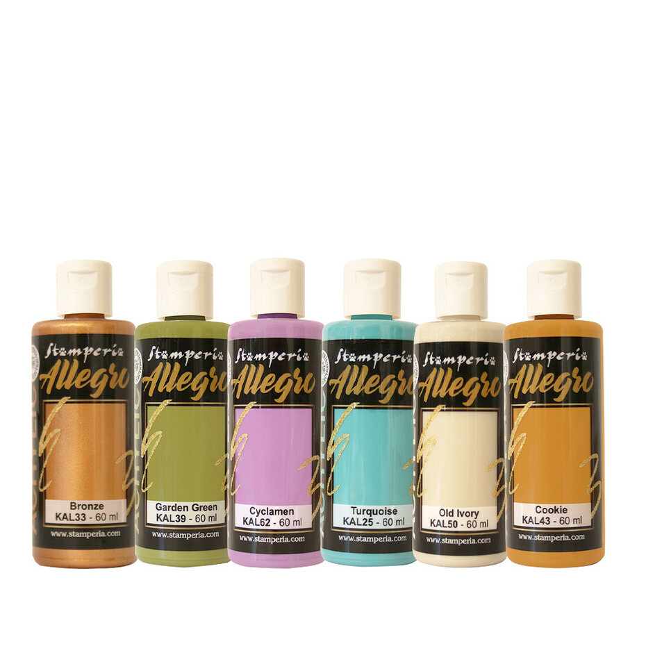 Stamperia - Gardens of Time Allegro Paint Kit (6pcs) by Antonis Tzanidakis