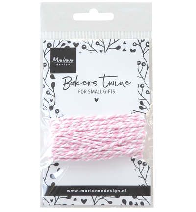 Marianne D - Bakers Twine - light pink / white